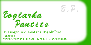 boglarka pantits business card